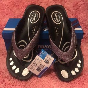 Aerosoft Sandals. Glitter grey sz 8 (38)